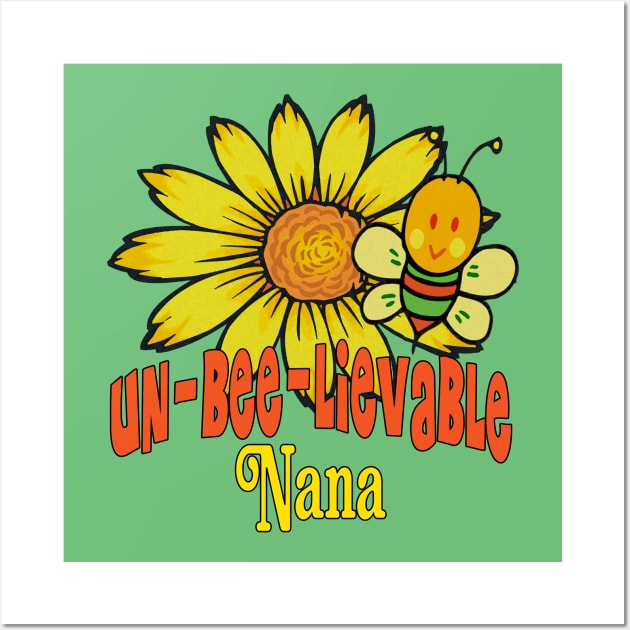 Unbelievable Nana Sunflowers and Bees Wall Art by FabulouslyFestive